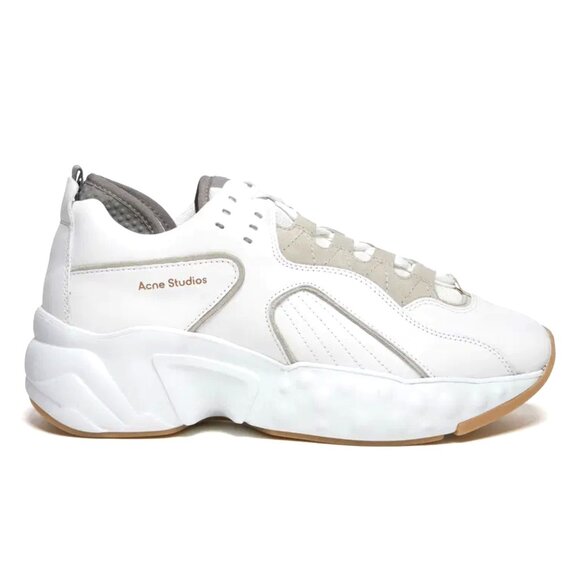 Women’s White Acne Studios Manhattan Sneakers New with Box EU 40 / US 10 - Picture 2 of 12